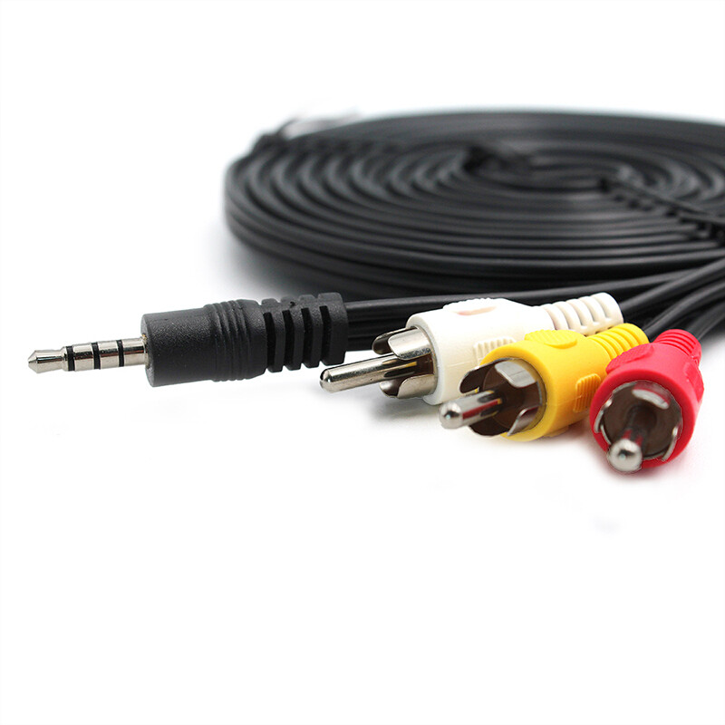 Cable RCA de Audio/vídeo con conector plug de 3,5mm estéreo