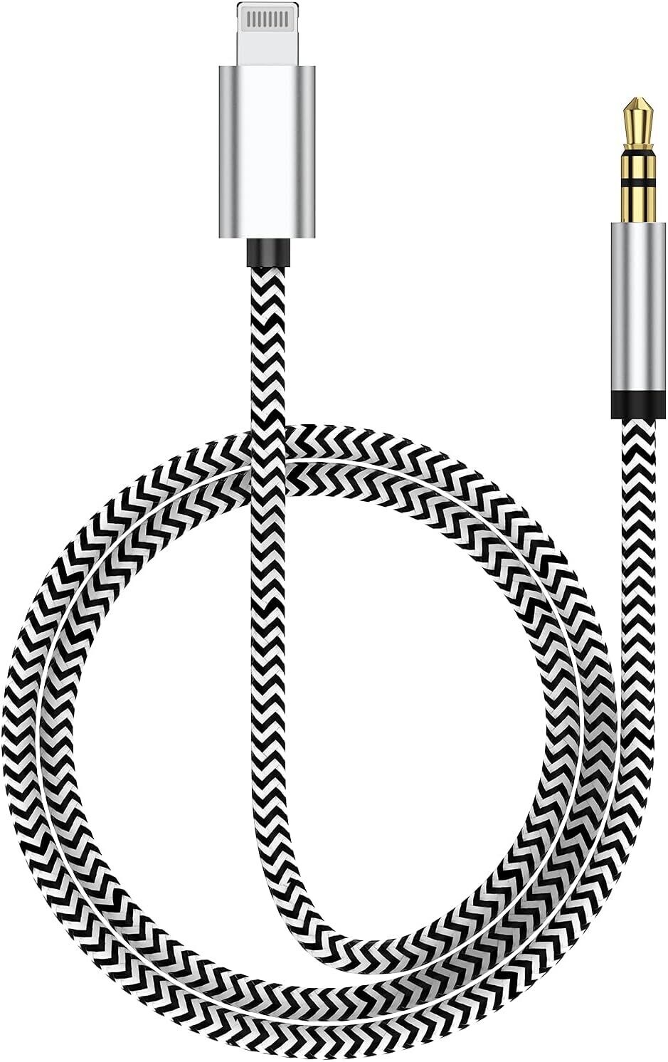 Cable auxiliar para iPhone, [Certificado Apple MFi]