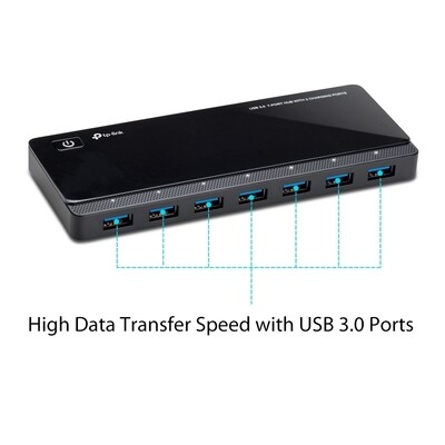 Hub de 7 Puertos USB 3.0 con 2 Puertos de Carga Tp Link UH720