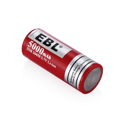 Bateria  Recargable de Litio 26650 de 3,7 V 5000 Mah, EBL