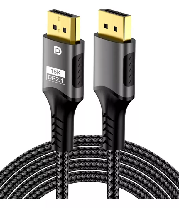 Cable DisplayPort 2.1 de 2 metro 16K certificado