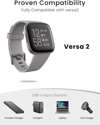Cargador para reloj inteligente Fitbit Versa 2