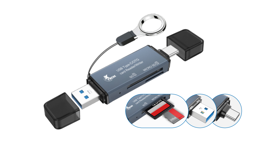 Lector de memorias 2 en 1 USB-C / USB 3.0 OTG Xtech