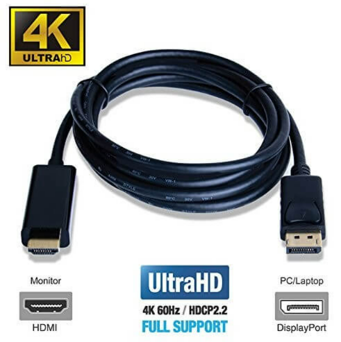 Cable Displayport A Hdmi de 3 metros, 4k CALAX