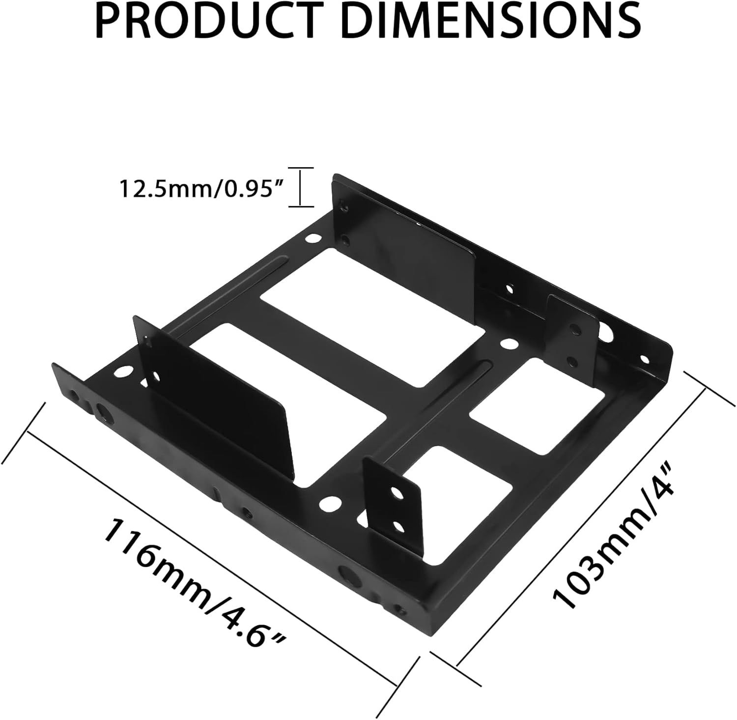 bandeja caddy Doble de montaje de SSD, para Disco duro de 2.5 a 3.5.