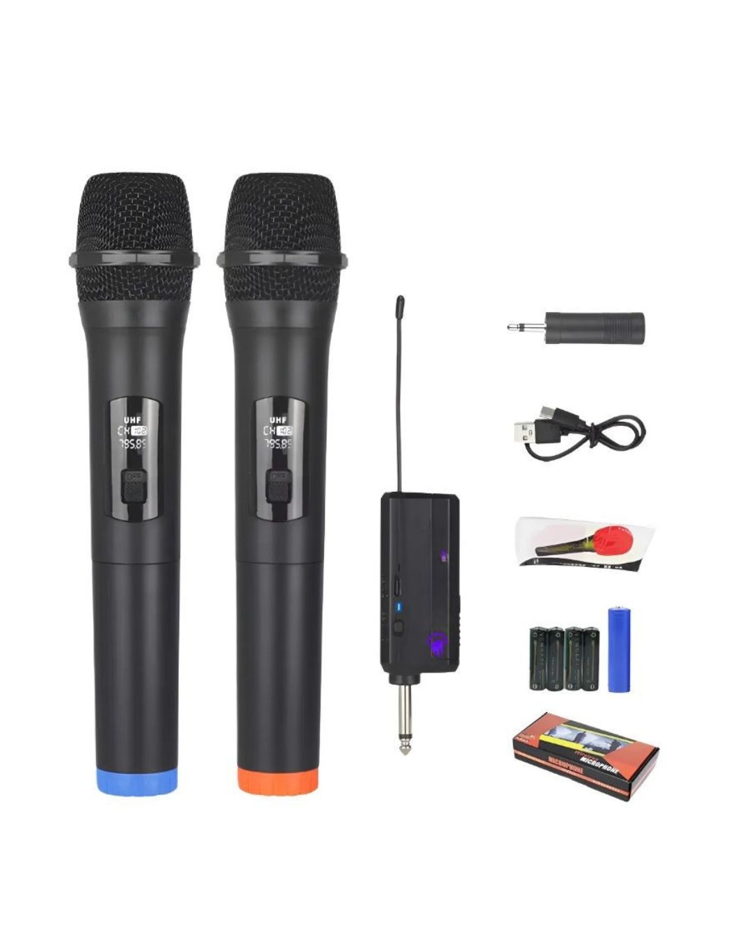 Microfonos Inalambricos Dual Con Receptor Recargable X2