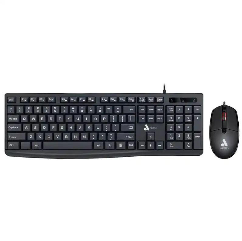Teclado y Mouse alambrico Astra K11 Negro- USB