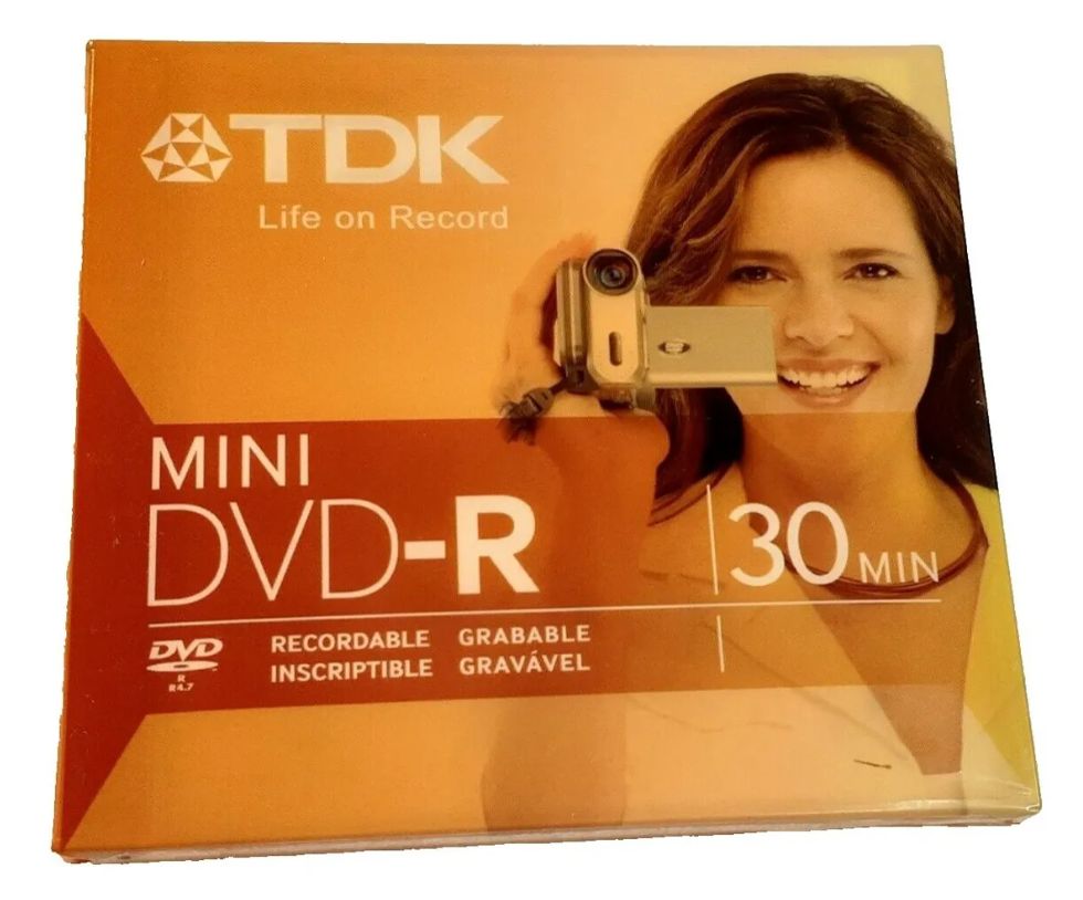 Mini Dvd-r 4x De 1.4gb/ 30 Minutos Tdk