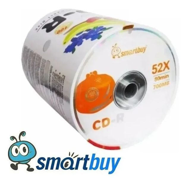 Cd Virgen Smartbuy 52x 80min 700mb (sin Funda) Pack 100 Unds