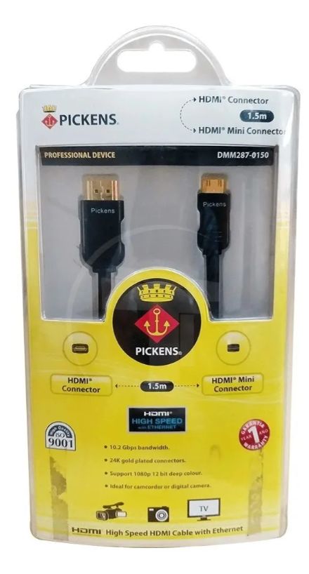 Cable Hdmi A Mini Hdmi 1.5 Mts Hd Pickens Nuevo Sellados.