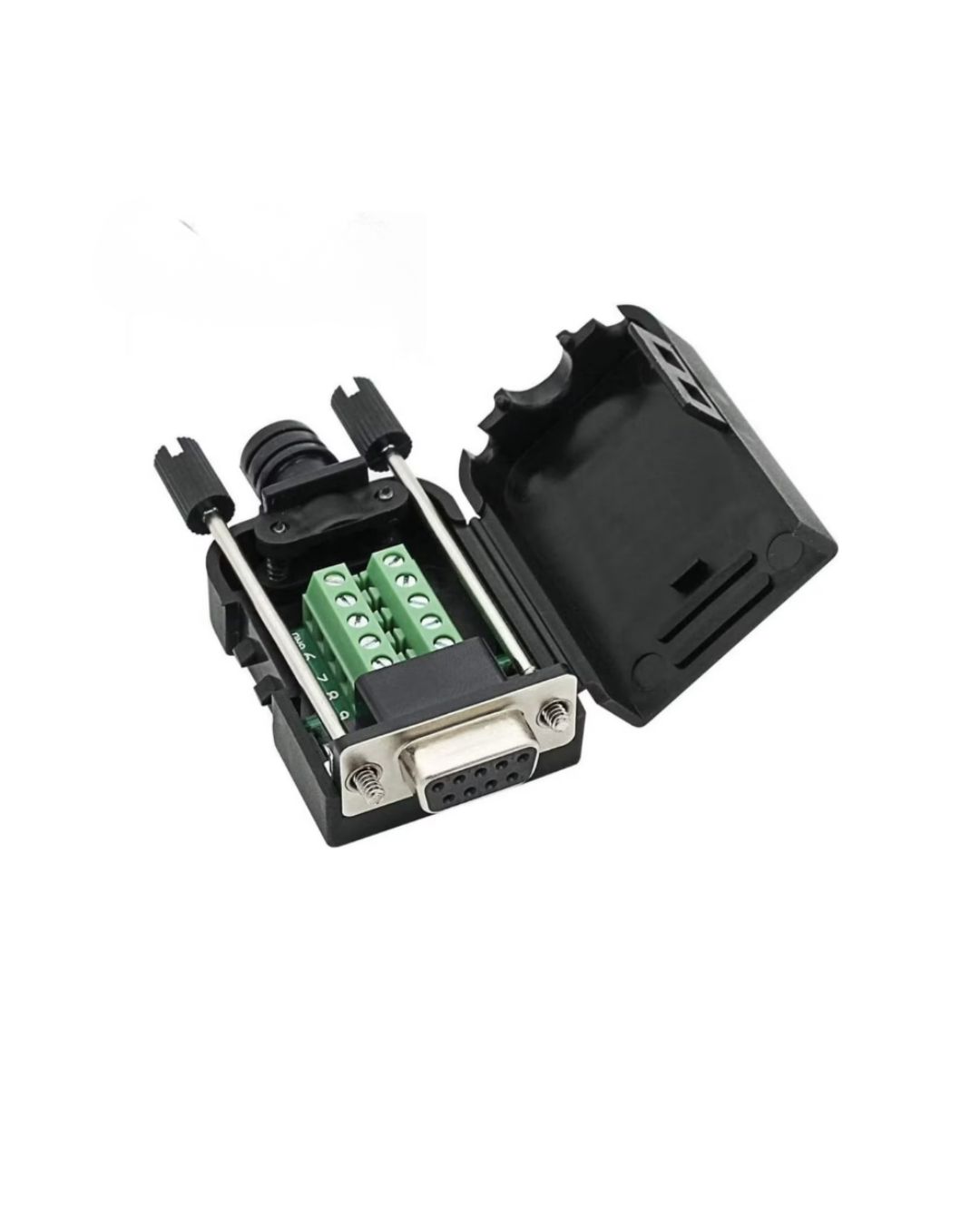 Conector de Desconexión DB9 Al Terminal de Cableado RS232 D-SUB Adaptadores Serie Machos Placa de Desconexión Módulo sin Soldadura con Estuche (Adaptador Serie Hembra)