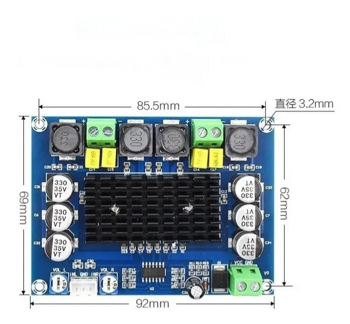 Modulo Amplificador Tpa3116d2 Xh-m543 12V/24V