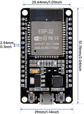 placas de desarrollo ESP-32 micro-USB, 2.4 GHz, doble modo WiFi+Bluetooth