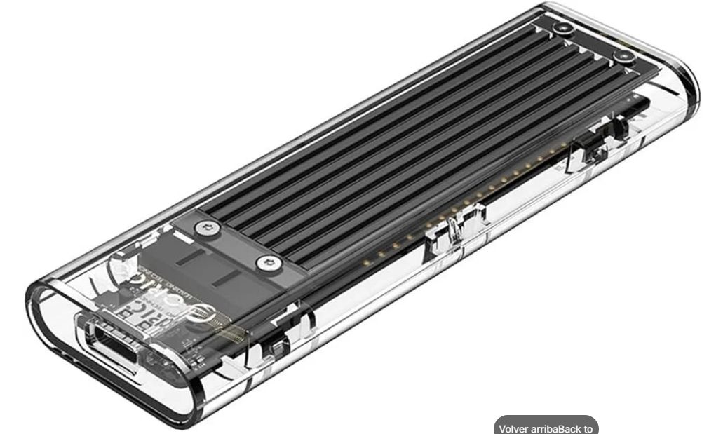 Case para SSD NVMe M.2 con disipador de aluminio negra Orico