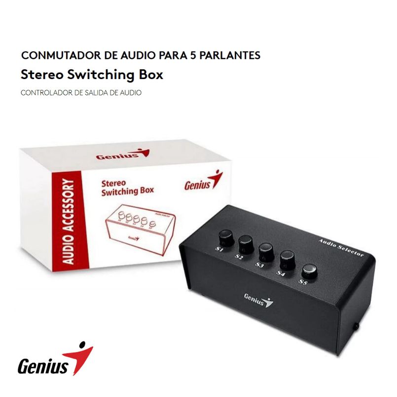 Switch de Audio Genius Stereo 5 en 1