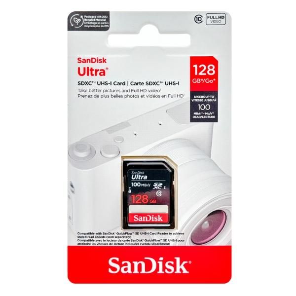 Tarjeta SD SanDisk de 128 GB, Clase 10 (Tarjeta SDC)