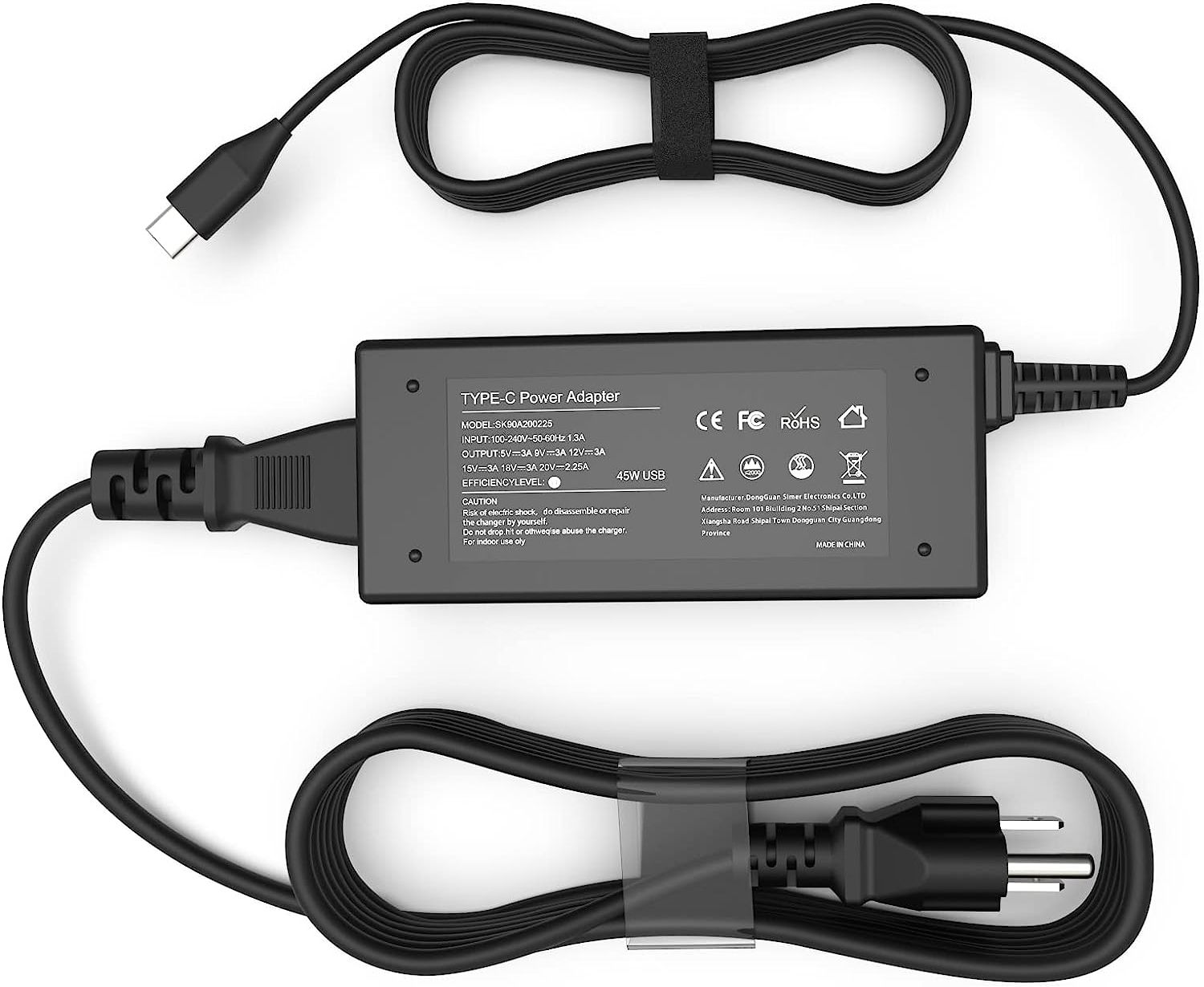 Cargador universal Chromebook / USB-C / 45W / 20V / 2.25A