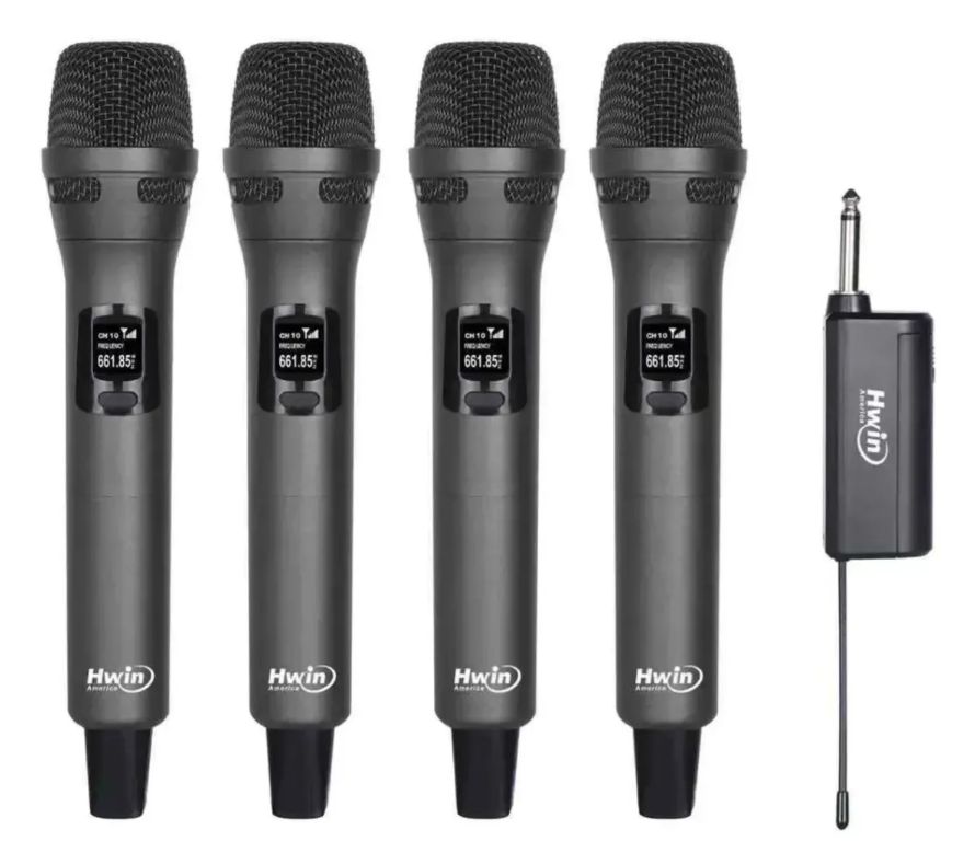 Microfonos Inalámbricos Set de 4 unidades Hwin