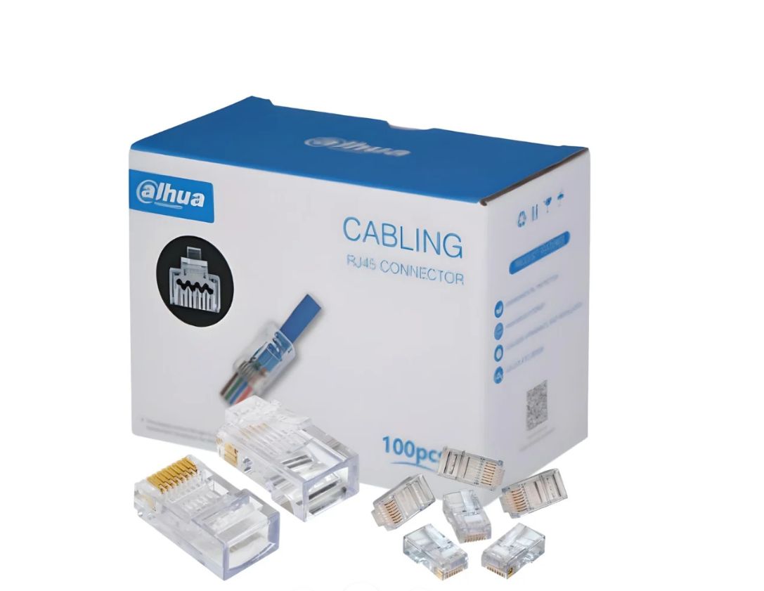 Conector RJ45 CAT6 100 Unidades Pasante