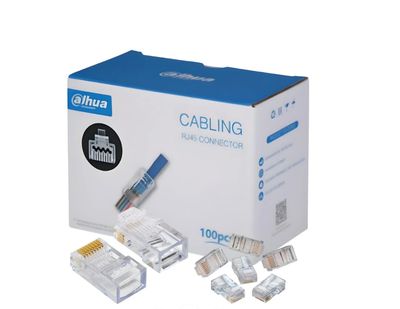Conector RJ45 CAT6 100 Unidades Pasante