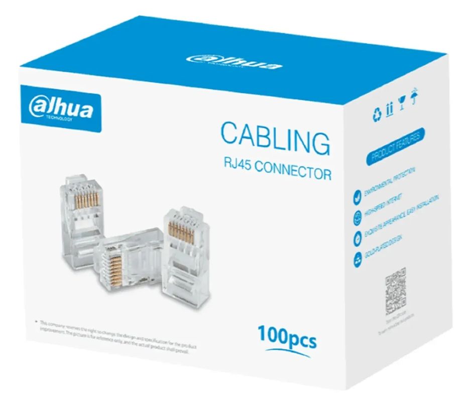 CONECTOR RJ45 DAHUA CAT6 de 100 uniddes