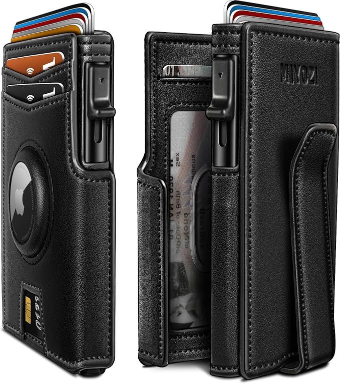 Billetera Airtag para hombre, con clip de dinero