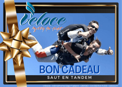 Bon cadeau saut en tandem