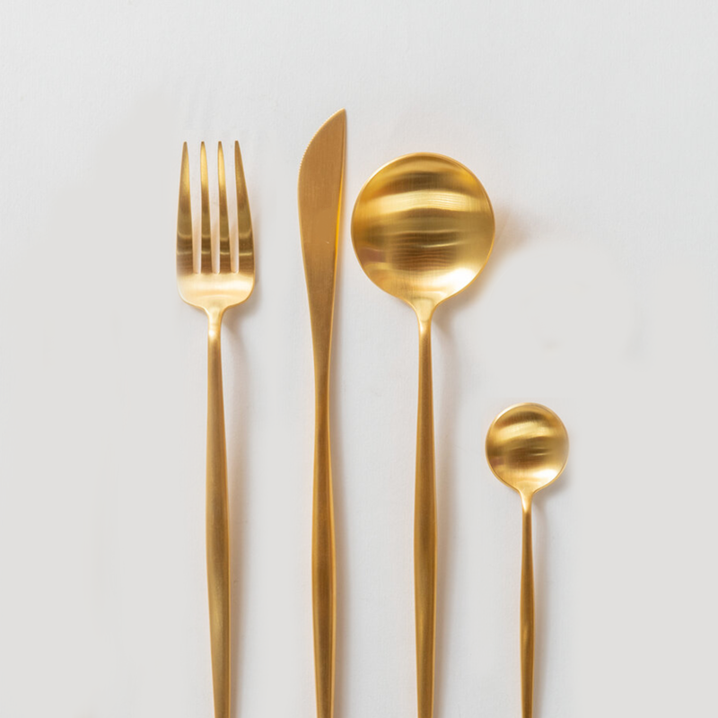 Cuchillería Gold Matte