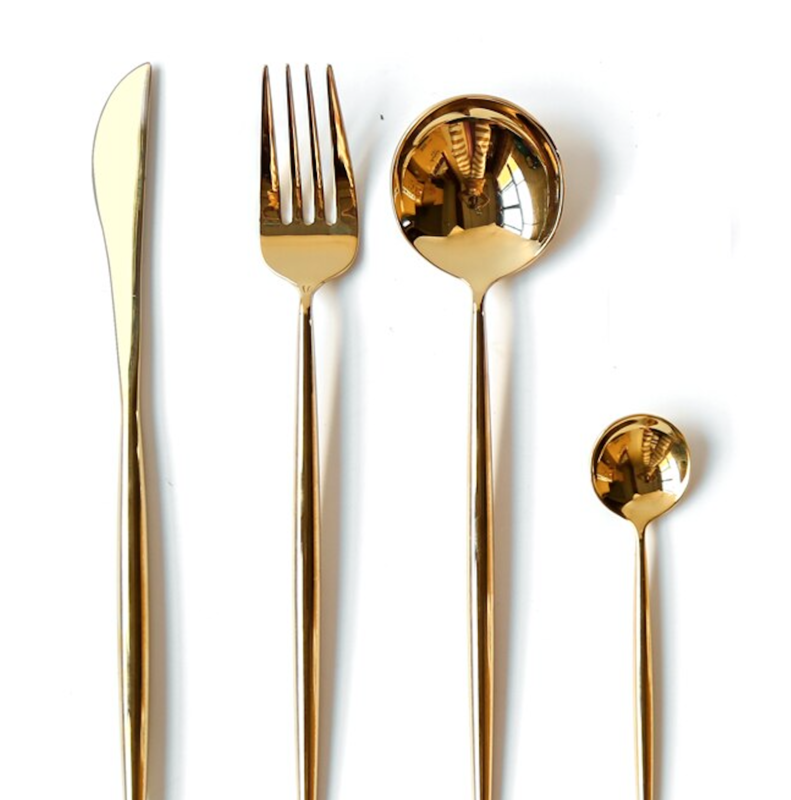 Cuchillería Gold Glossy