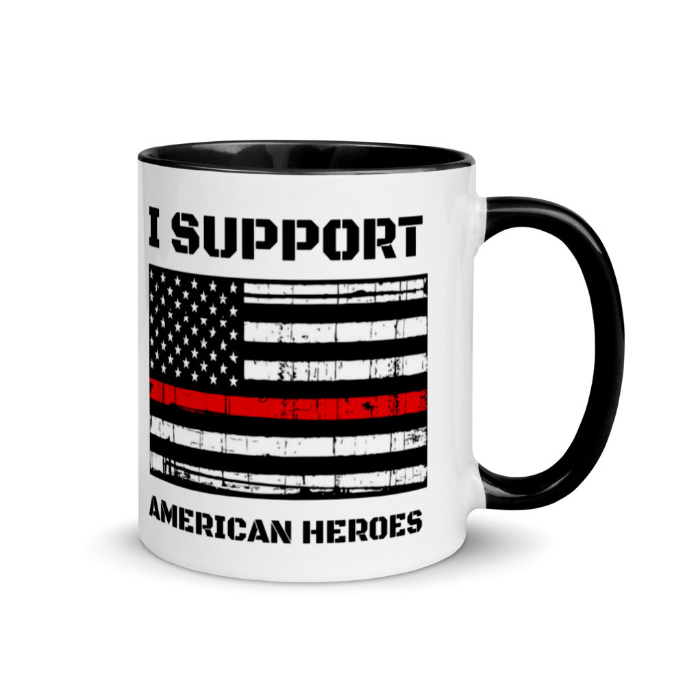 Red Line American Hero Mug with Color Inside