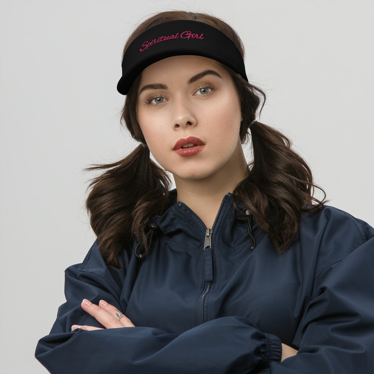 New Spiritual Girl Visor (5 Colors), Color: Black