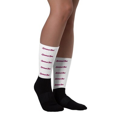 Spiritual Girl Socks (In one color of White & Sizes: M-XL)