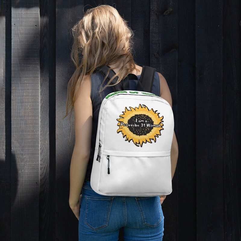 Proverbs 31 Woman Backpack (Only in White)