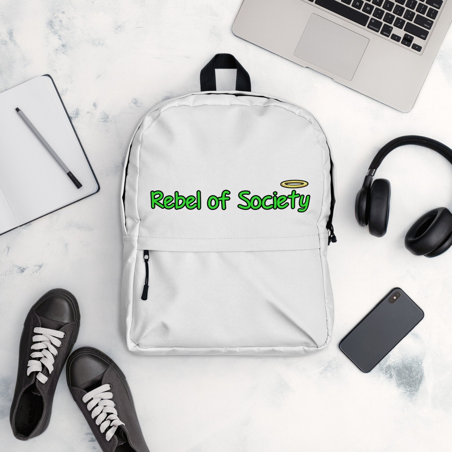 Christian Rebel of Society Backpack (Only in White)