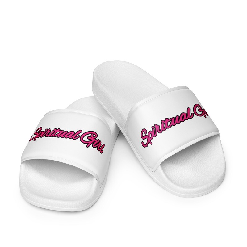 Spiritual Girl Slides (In both Black and White & Sizes 5.5-11.5)