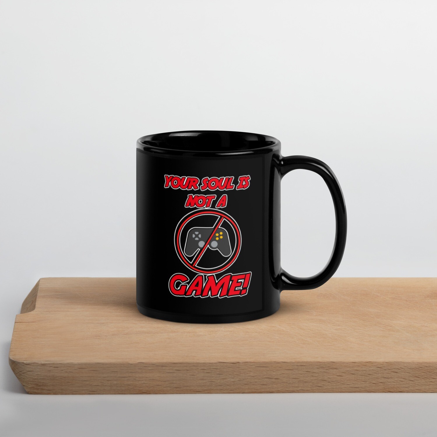 John 3:16 Black Glossy Mug, Size: 11oz