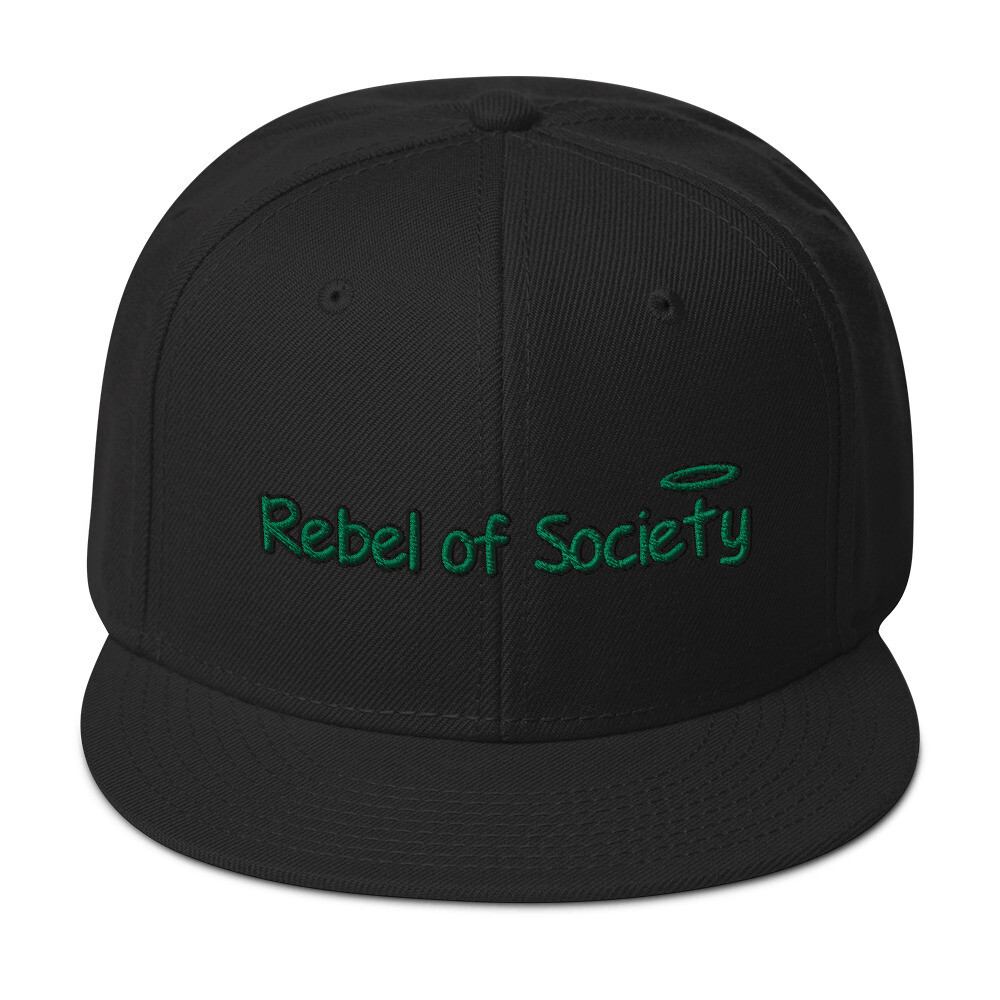 Christian Rebel of Society Snapback Hat (5+ Colors), Color: Black