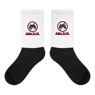 Your Soul is NOT a Game Socks (In one color of White & Sizes: M-XL)