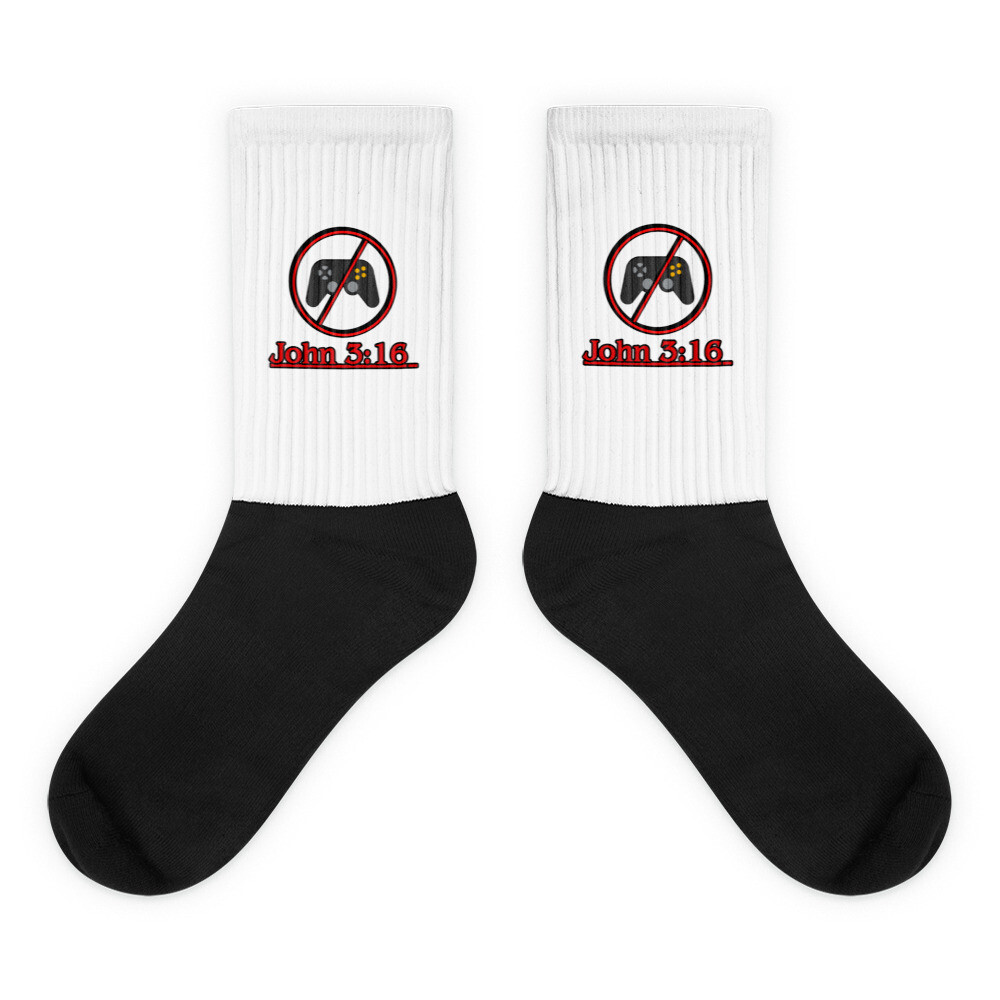 Your Soul is NOT a Game Socks (In one color of White & Sizes: M-XL), Size: L