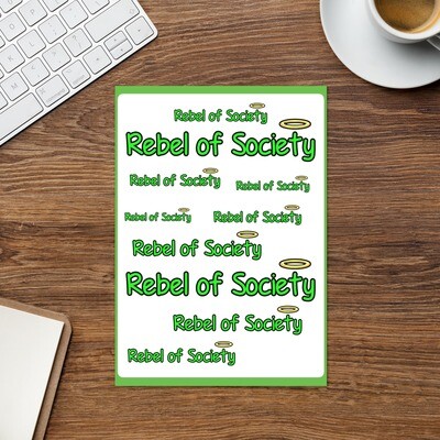 Christian Rebel of Society Sticker Sheet