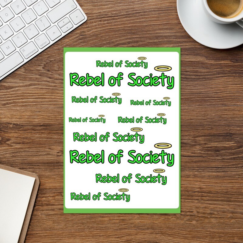 Christian Rebel of Society Sticker Sheet