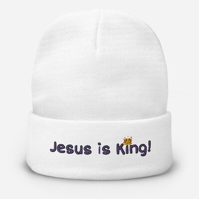 Jesus is King Embroidered Beanie (5+ Colors)