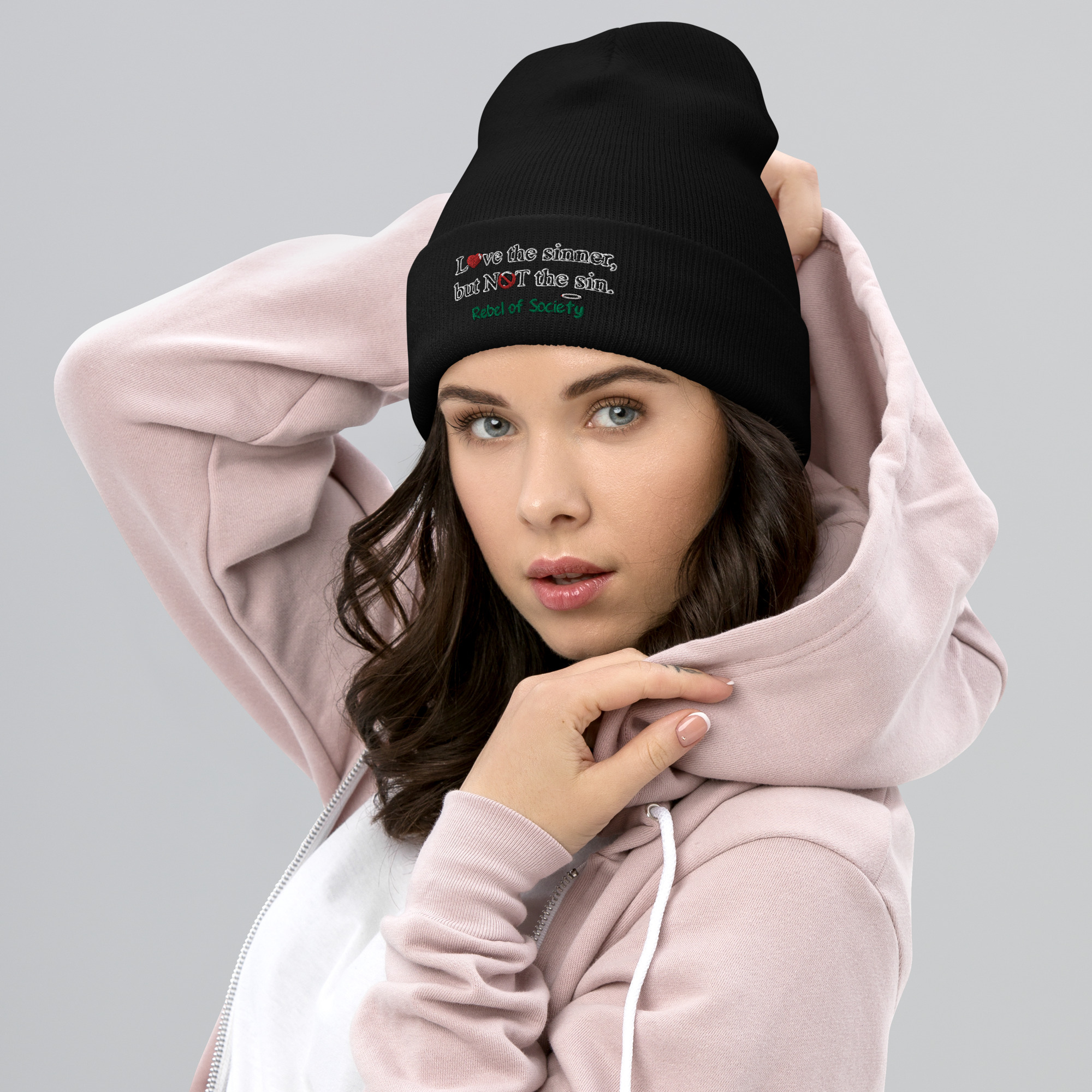 Love the sinner NOT the sin-3D Print Beanie (5+ Colors)