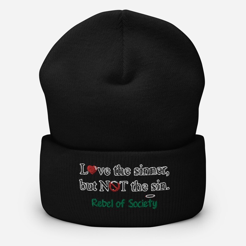 Love the sinner NOT the sin-3D Print Beanie (5+ Colors)