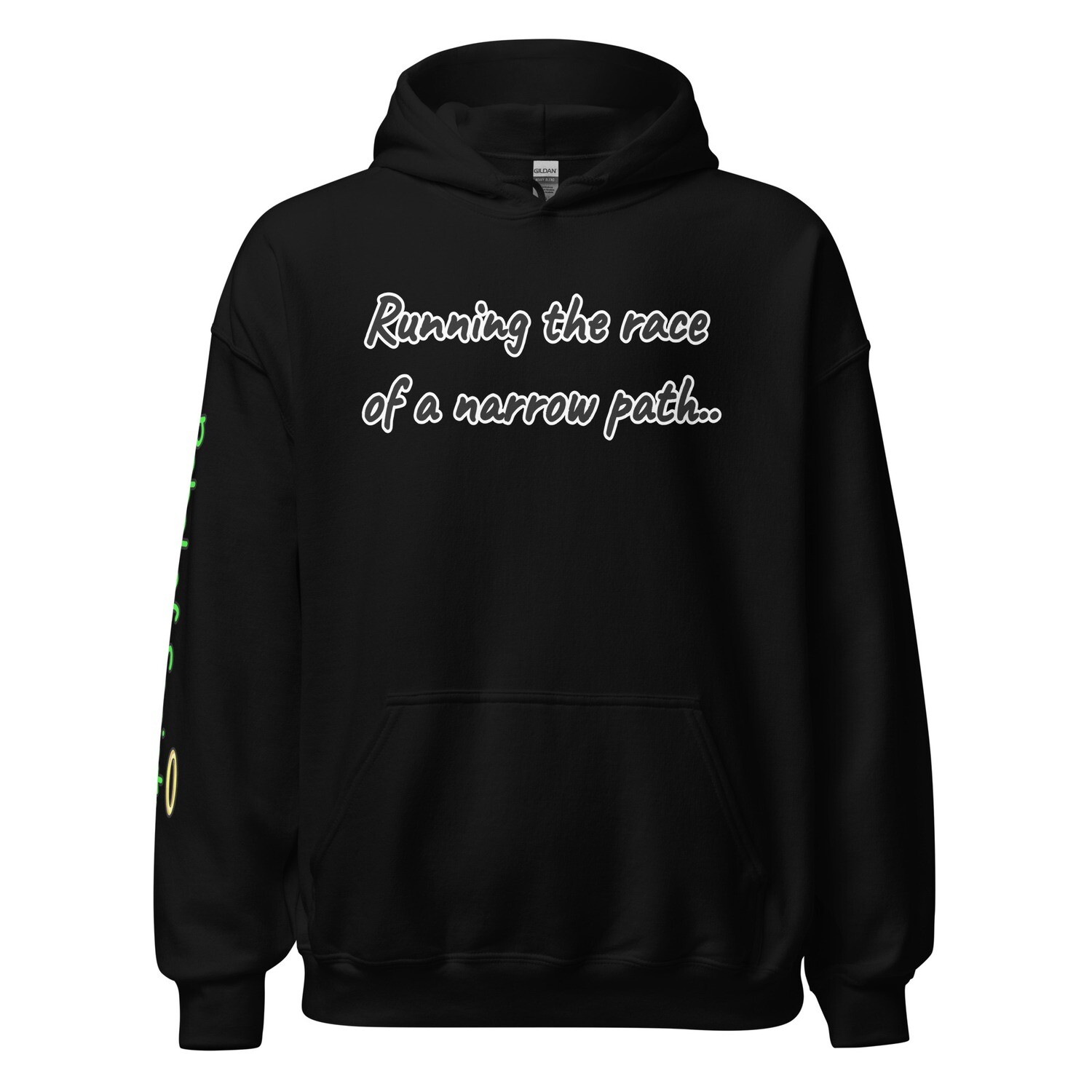 Running the Race of a Narrow Path-Matthew 7:14 Unisex Hoodie (Now with 10+ Colors and Sizes Small-4XL)