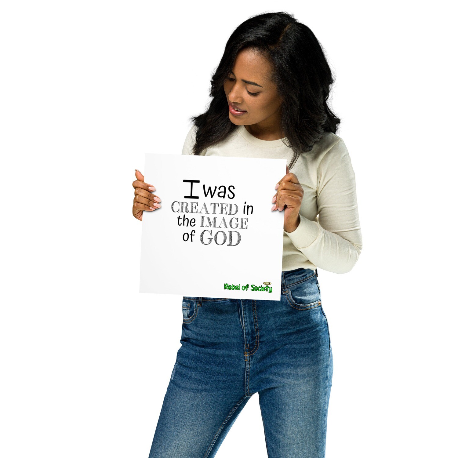 Created in the Image of God. Poster, Size: 10×10