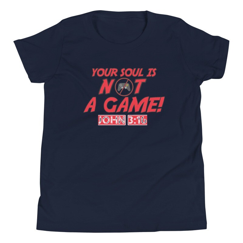 Your Soul is NOT a Game-Boys Youth Short Sleeve T-Shirt
