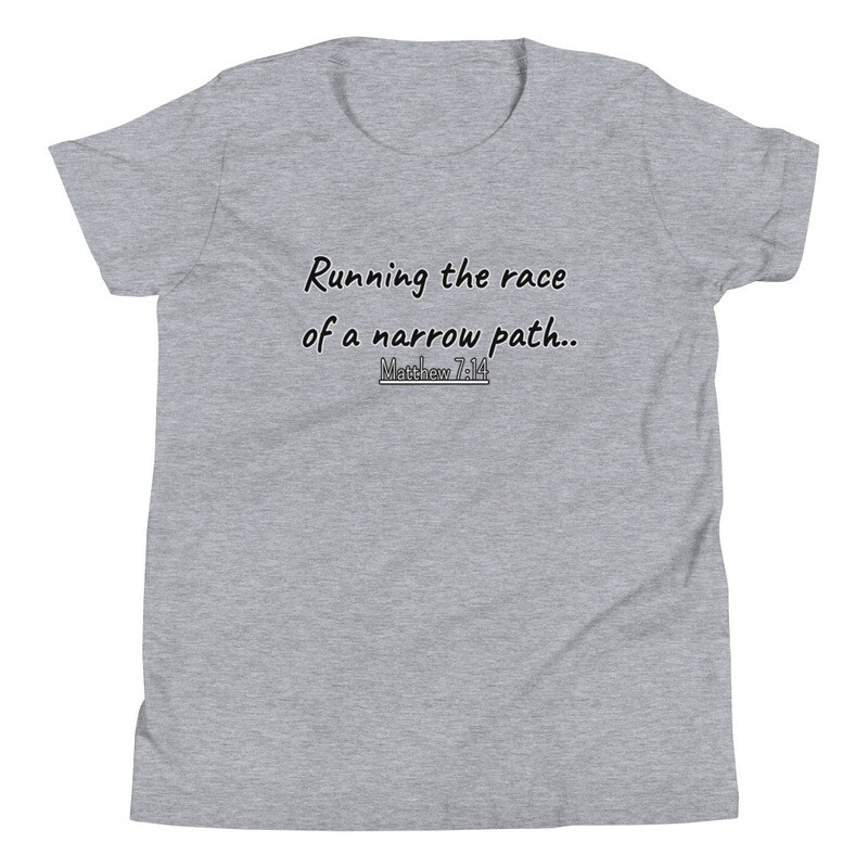 Running the Race of a Narrow Path Youth Short Sleeve T-Shirt