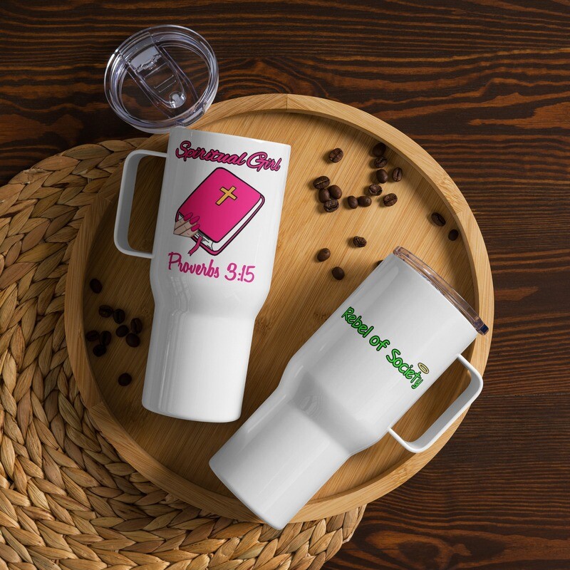 Spiritual Girl Travel Mug with a Handle
