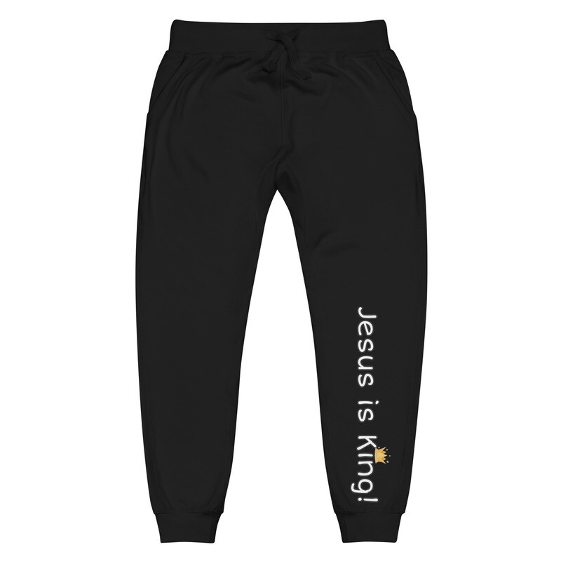 Jesus is King-Unisex Fleece Sweatpants | Sizes XS-2XL
